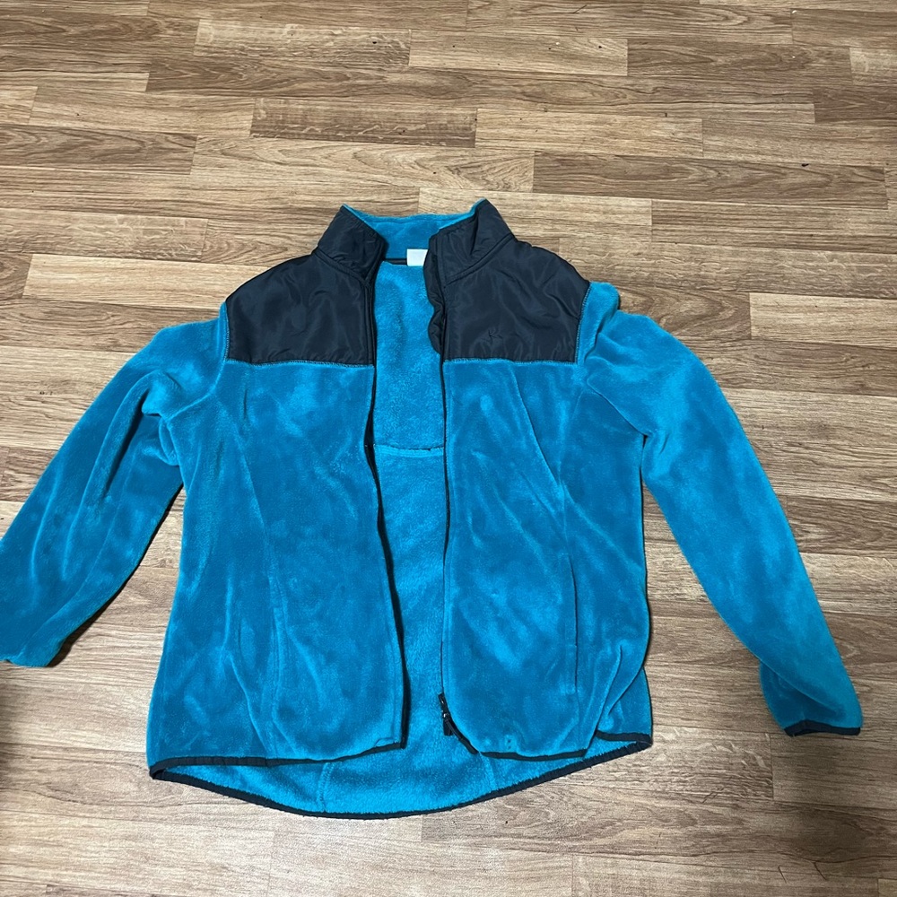 Blue fuzzy jacket